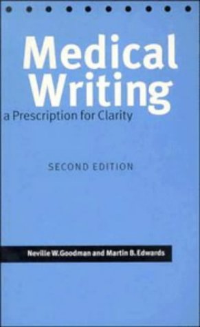 Beispielbild fr Medical Writing: A Prescription for Clarity zum Verkauf von Wonder Book