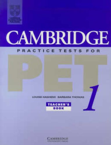 Stock image for Cambridge Practice Tests for Pet 1 Teacher's Book for sale by medimops