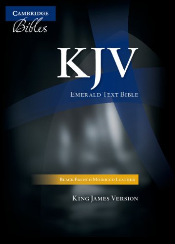 Imagen de archivo de KJV Emerald Text Bible, Black French Morocco Leather, KJ533:T: French Morocco Leather Black Ribbon/Gilt Edges/Slipcase a la venta por WorldofBooks
