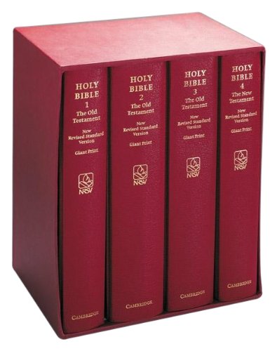 9780521508780: NRSV Giant Print Bible, Four-Volume Set Burgundy Imitation Leather in Slipcase NR480 Set