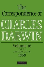 Stock image for The Correspondence of Charles Darwin Parts 1 and 2 Hardback: Volume 16 1868: Parts 1 and 2 (2 Hardback books) for sale by Revaluation Books