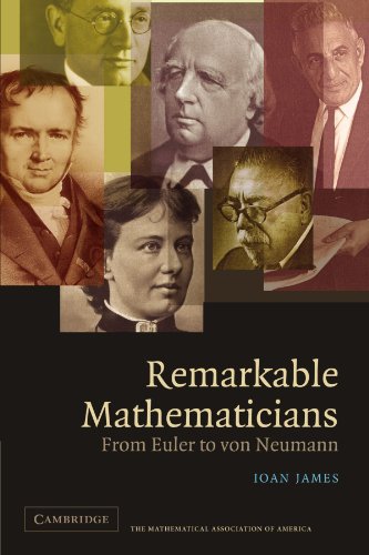 9780521520942: Remarkable Mathematicians: From Euler to von Neumann (Spectrum Series)