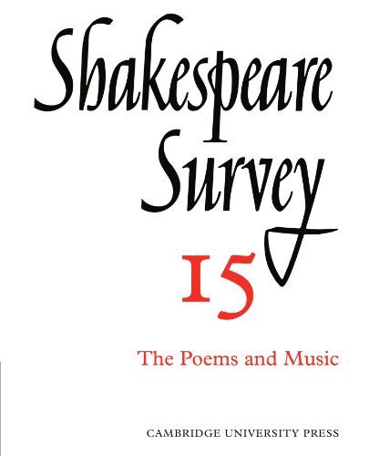 Stock image for Shakespeare Survey: Volume 15 The Poems and Music for sale by Revaluation Books