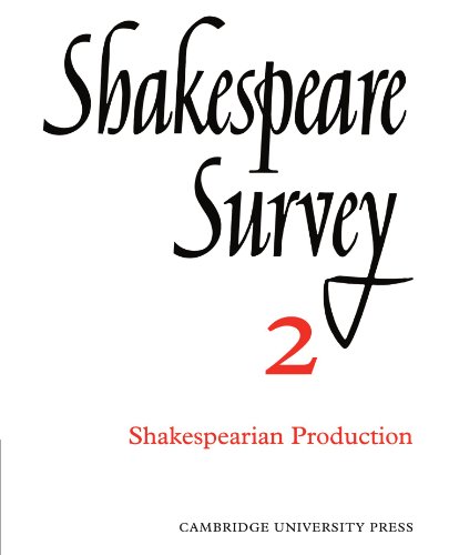 Stock image for Shakespeare Survey: Volume 2 Shakespearian Production for sale by Revaluation Books