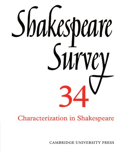 Stock image for Shakespeare Survey Paperback Set: Shakespeare Survey 34: Characterization in Shakespeare: Volume 34 for sale by Chiron Media
