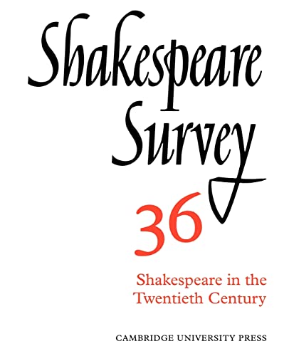 9780521523745: Shakespeare Survey 36: Shakespeare in the Twentieth Century