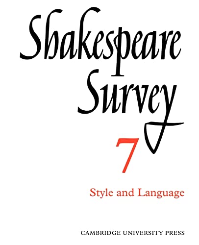 Stock image for Shakespeare Survey: Volume 7 Style and Language for sale by Revaluation Books