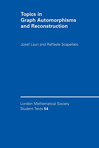 9780521529037: Topics in Graph Automorphisms and Reconstruction Paperback (London Mathematical Society Student Texts, Series Number 54)