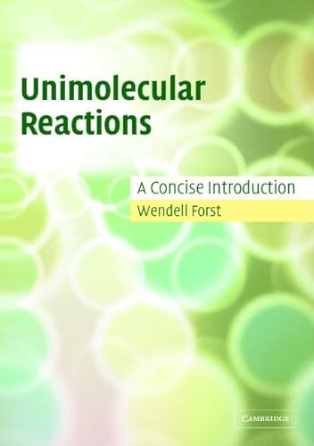 Beispielbild fr Unimolecular Reactions zum Verkauf von Books Puddle