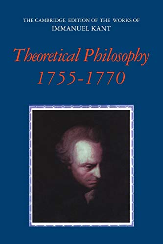Stock image for Theoretical Philosophy, 1755-1770 for sale by Revaluation Books