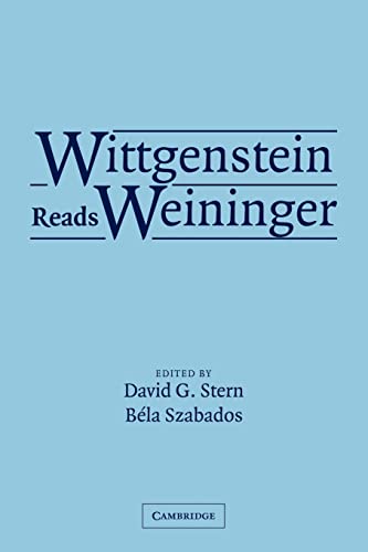 Stock image for Wittgenstein Reads Weininger for sale by Chiron Media