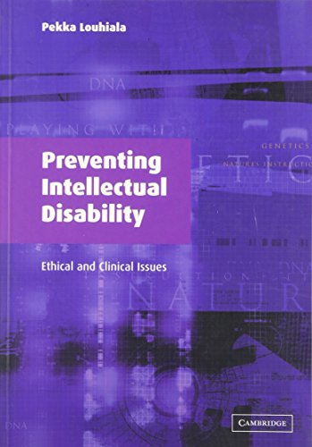 Beispielbild fr Preventing Intellectual Disability : Ethical and Clinical Issues zum Verkauf von Better World Books