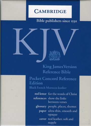 9780521536929: KJV Pocket Concord Reference Bible Black French Morocco Leather R103: With Red Letter for the Words of Christ