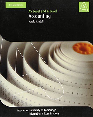 Stock image for Accounting A Level and AS Level (Cambridge International Examinations) for sale by Brit Books