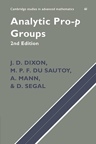 9780521542180: Analytic Pro-P Groups 2ed