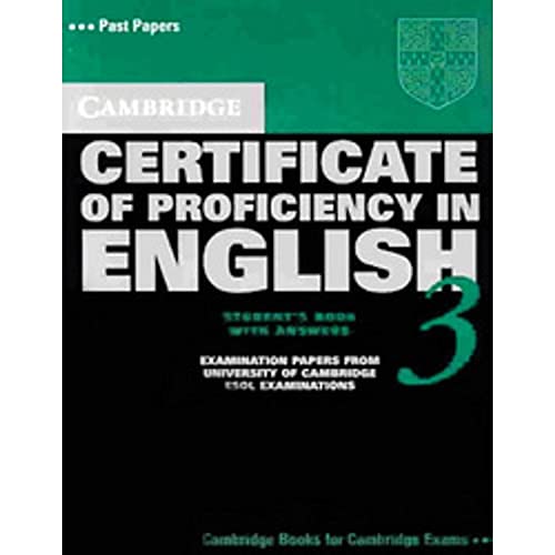 Imagen de archivo de Cambridge Certificate of Proficiency in English 3: Examination Papers from University of Cambridge ESOL Examinations: English for Speakers of Other La (CPE Practice Tests) a la venta por medimops