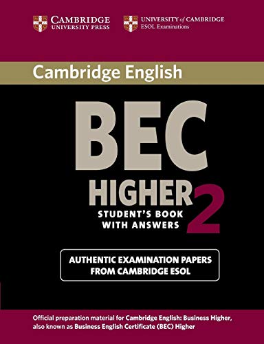 Stock image for Cambridge Bec Higher 2: Examination Papers from University of Cambridge ESOL Examination: Level 2 (BEC Practice Tests) for sale by Chiron Media