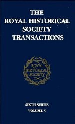 Transactions of the Royal Historical Society, Sixth Series, Volume V.