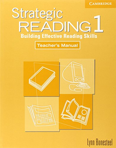 Imagen de archivo de Strategic Reading 1 Teacher's Manual a la venta por Books Puddle