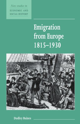 9780521557832: Emigration from Europe 1815-1930: 11 (New Studies in Economic and Social History, Series Number 11)