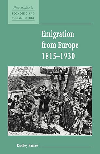 9780521557832: Emigration from Europe 1815-1930