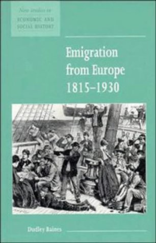 Stock image for Emigration from Europe 1815 1930 for sale by Chiron Media