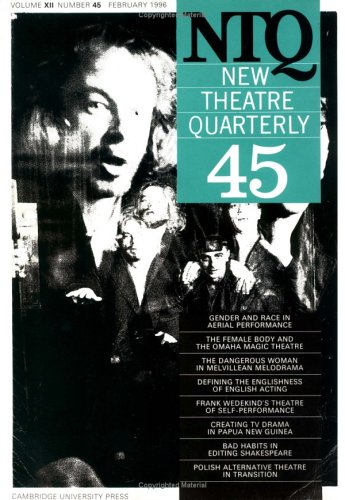 9780521558402: New Theatre Quarterly 45: Volume 12, Part 1