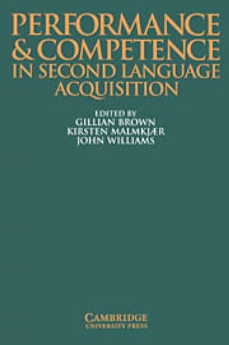 Stock image for Performance and Competence in Second Language Acquisition (Applied Linguistics Non) for sale by HPB-Red