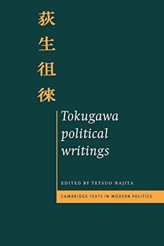 Imagen de archivo de Tokugawa Political Writings a la venta por Chiron Media