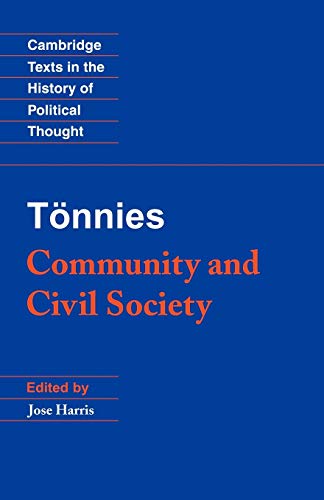 Beispielbild fr Tnnies : Community and Civil Society zum Verkauf von Better World Books Ltd
