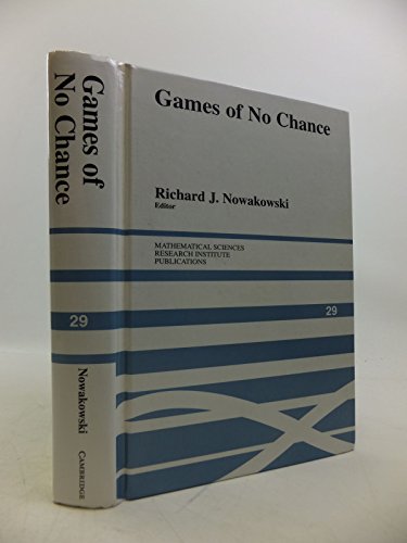 9780521574112: Games of No Chance (Mathematical Sciences Research Institute Publications, Series Number 29)