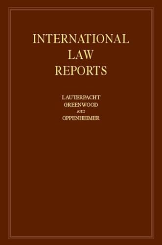 Stock image for International Law Reports 160 Volume Hardback Set: International Law Reports for sale by Bookoutlet1