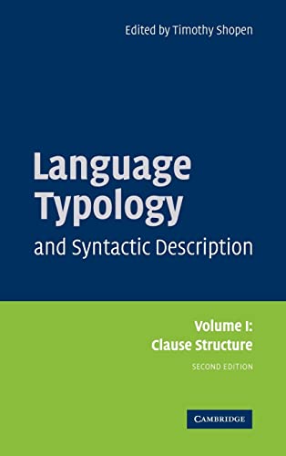 Beispielbild fr Language Typology and Syntactic Description : Volume 1, Clause Structure zum Verkauf von AHA-BUCH GmbH