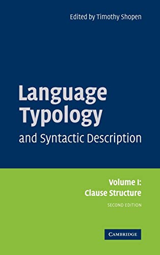 Imagen de archivo de Language Typology and Syntactic Description: Volume 1, Clause Structure a la venta por Labyrinth Books