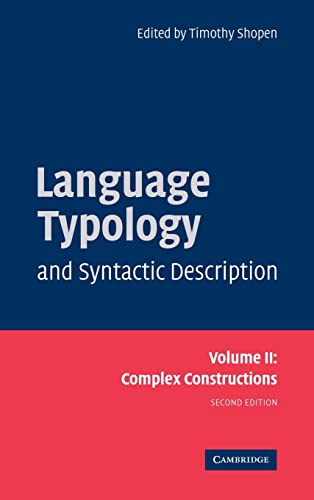 Imagen de archivo de Language Typology and Syntactic Description, Vol. 2: Complex Constructions a la venta por Lucky's Textbooks