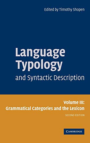 9780521581585: Language Typology And Syntactic Description: Volume 3, Grammatical Categories and the Lexicon