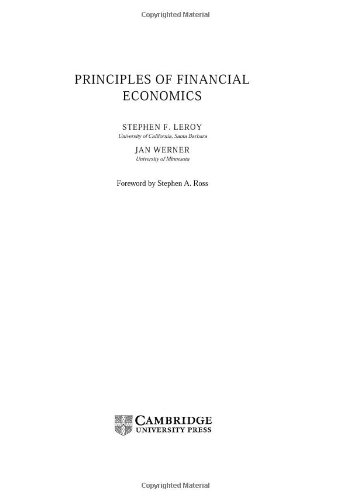 9780521584340: Principles of Financial Economics