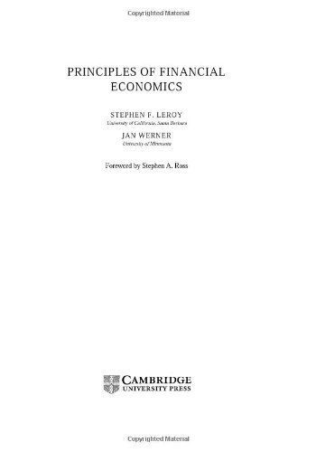 Stock image for Principles of Financial Economics for sale by HPB-Red