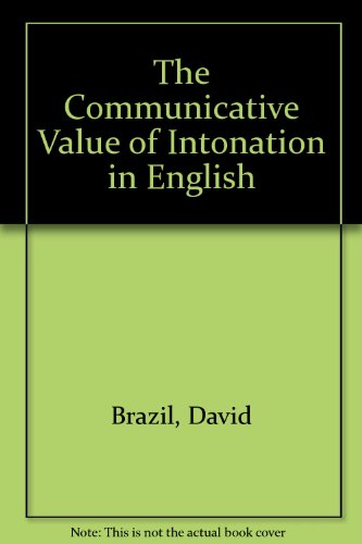 9780521585873: The Communicative Value of Intonation in English Book (Cambridge Professional Learning)