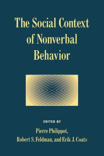 Beispielbild fr The Social Context of Nonverbal Behavior zum Verkauf von Ammareal