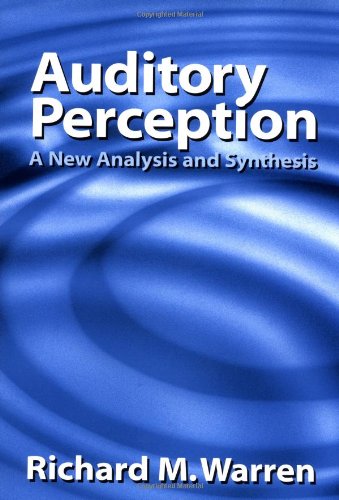 Stock image for Auditory Perception: A New Analysis and Synthesis for sale by Bearly Read Books