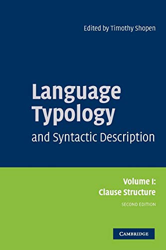 9780521588577: Language Typology and Syntactic Description: Volume 1, Clause Structure (Language Typology & Syntactic Description)