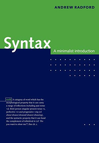 Imagen de archivo de Syntax: A Minimalist Introduction a la venta por Wonder Book