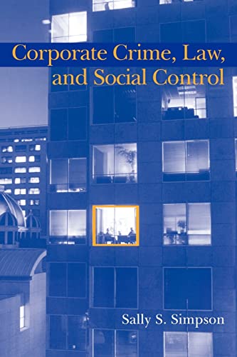 9780521589338: Corporate Crime, Law, and Social Control Paperback (Cambridge Studies in Criminology)