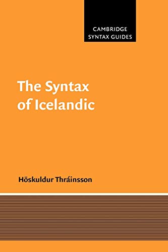 9780521597906: The Syntax of Icelandic (Cambridge Syntax Guides)