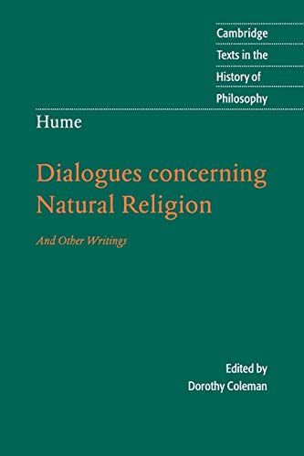 Imagen de archivo de Hume: Dialogues Concerning Natural Religion: And Other Writings (Cambridge Texts in the History of Philosophy) a la venta por WorldofBooks