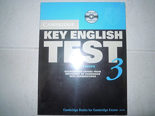 Imagen de archivo de Cambridge Key English Test 3 Self Study Pack: Examination Papers from the University of Cambridge ESOL Examinations (KET Practice Tests) a la venta por AwesomeBooks