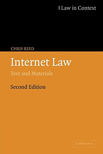 Beispielbild fr Internet Law: Text and Materials (Law in Context) zum Verkauf von AwesomeBooks