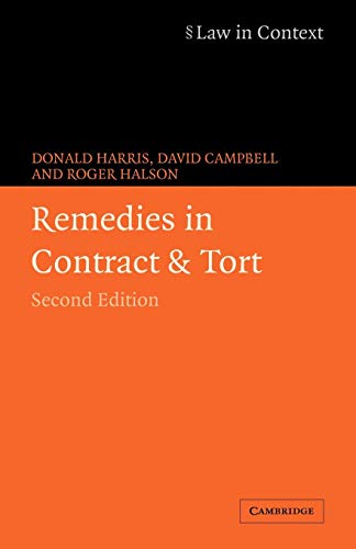 9780521606059: Remedies In Contract And Tort (Law In Context)