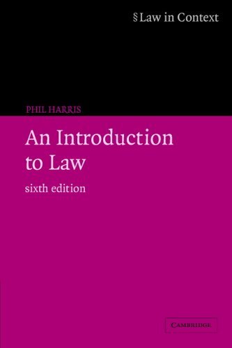 9780521606066: An Introduction to Law (Law in Context)